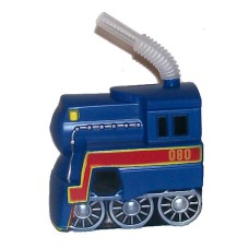 Plastic Train Engine Shaped Cup with Straw