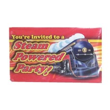 24-Pack Train Party Steam Engine Birthday Invitations