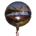 Amtrak Train Party 18 inch Mylar Balloon
