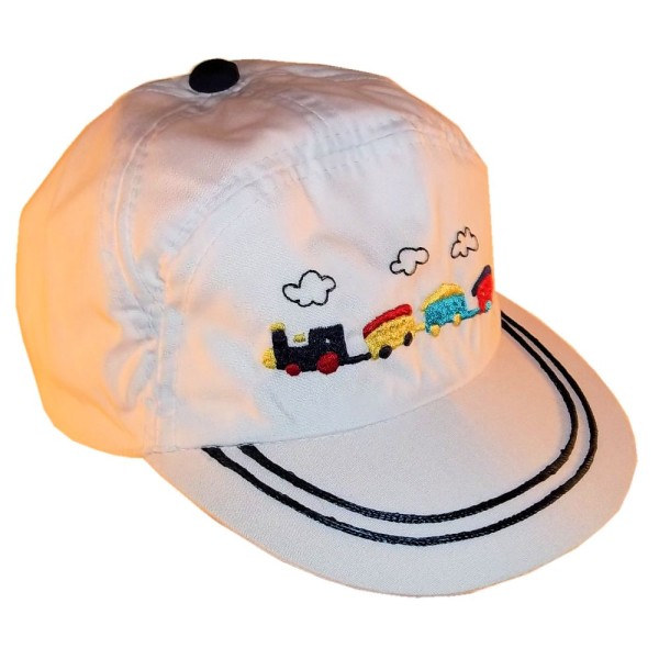 Train Hat for Toddlers - White - Large Train Hat for Toddlers - White - Large