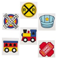 Train Party Temporary Tattoos 36-Pack