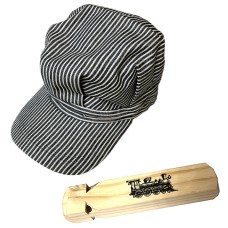 RTD-5006 : Deluxe Train Engineer Railroad Conductor Hat and Train Whistle Set for Children at TrainPartyFavors.com