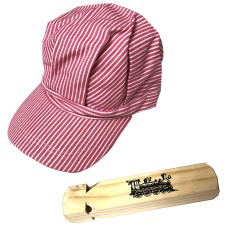 RTD-5008 : Deluxe Pink Train Engineer Hat and Train Whistle Set for Toddlers at TrainPartyFavors.com